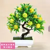 Nuevo gran árbol de pino de la fortuna artificial bonsai decoración interior estilo retro sala de estar y otras decoraciones de mostrador