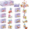 Blocos de Construção Jinglei de Alta Qualidade Cuidadosamente Selecionados China Conjunto 8 em 1 DIY Pequenas Partículas Brinquedos Educativos Infantis Presente