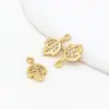 Oro Verdadero 18k Col de Forma Pentagonal Microincrustaciones de Circonita Accesorios Pulsera de Mariposa Colgante DIY Collar Pendientes Colgante D103