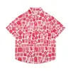 Camisas Florales de Comercio Exterior Transfronterizo, Manga Corta, Unisex, Estilo Pareja, Estilo Vacaciones en la Playa, Festival Songkran, Camisas Tailandesas, Chaquetas