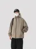 Jaqueta Workwear Americana Masculina Primavera e Outono Jaqueta Bomber Marca Tendência Masculina Retrô Bonito Top