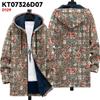 2024 Europeo y Americano Transfronterizo Nuevo Impresión 3D Personalizada Otoño e Invierno Moda Cálida Chaqueta de Pareja con Capucha Chaqueta de Algodón para Hombre