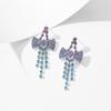 Pendientes de Cobre con Borla de Diamantes Completos con Degradado de Personalidad Europea y Americana para Mujer Amazon Explosiones Pendientes de Pedrería Joyería para la Oreja pendientes
