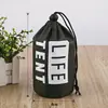 Bolsa de Nylon a Cuadros con Cordón Bolsa Cilíndrica con Cordón Bolsa de Almacenamiento para Chaqueta de Plumas Bolsa con Cordón Bolsa Organizadora de Viaje Bolsa de Empaque