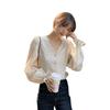 Camisa para Mujer de Estilo Francés de Comercio Exterior, Nueva Temporada Primavera y Otoño 2026, Ropa de Abrigo, Diseño Suave y Elegante, Top de Manga Larga Moderno y Dulce
