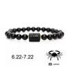 Pulsera Explosiva de Pareja de 12 Constelaciones Pulsera de Piedra Perla de Constelación Ajustable Única Pulsera de 12 Constelaciones para Hombres y Mujeres