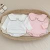 Mameluco de Manga Larga con Cuello de Mariposa para Bebés y Niñas Pequeñas 2026 Otoño Nuevo Todo Algodón Clase A Traje para Gatear