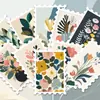 36 Peças de Adesivos de Carimbos de Plantas e Flores Retrô em Estilo Morandi Fresco Adesivos para Decoração de Diário e Mala DIY Atacado