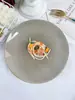 Platos Minimalistas Retro Estilo Japonés para Uso en Casa, Restaurantes Occidentales, Hoteles, Platos Comerciales para Comedor, Platos para Bistec y Pasta, Liquidación con Defectos