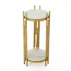 Estilo Nórdico Hierro Forjado Estante para Flores Estante de Almacenamiento Sala de Estar Simple Interior Balcón Lujo Ligero De Pie Mármol Verde Estante para Flores