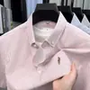Diretamente do Fabricante, Camisa Polo Masculina 100% Algodão Puro com Listras Finas e Bordado Exquisite, Camisa Casual de Verão, Disponível para Dropshipping