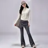 Traje Deportivo Otoño Invierno Nuevo Nylon Más Terciopelo Chaqueta de Yoga Adelgazante Moldeador Faldas Pantalones de Pilates Conjunto de Dos Piezas para Entrenamiento