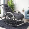 Silla mecedora decorativa de ratán para almacenamiento de pie, mecedora para siesta, silla de ratán gruesa de ocio para personas mayores, pieza decorativa de almacenamiento de pie