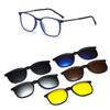 Gafas Magnéticas Transfronterizas para Hombres con Miopía, Gafas de Sol Polarizadas Cinco en Uno para Ciclismo para Mujer, Monturas de Gafas, Gafas de Sol Externas