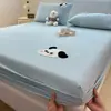 Sábana Bajera de Algodón 100% con Tejido de Gofrado, Individual, Una Pieza, Cubierta de Cama Tatami 100% Algodón, Colcha Gruesa para Dormitorio, Funda de Almohada Individual, Juego de Tres Piezas
