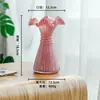 Jarrón Florero de Cristal Fenton Estilo Vintage, Mesa de Comedor de Lujo Ligero Florero Hidropónico Colorido, Pieza de Decoración para el Hogar de Alta Gama