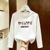 Camiseta de manga larga para niño 2026 nueva ropa de primavera y otoño para niños, camiseta básica de algodón puro para niño, top estiloso para niños mayores