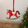 Nuevos colgantes de aleación navideños transfronterizos: Calcetín de Navidad, oso, etiqueta con letra, colgante de Santa, pequeños adornos navideños