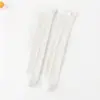 Nuevos Calcetines de Algodón para Niñas Bebés de Caña Media con Encaje de Lazo de Doble Puntada para Primavera y Verano, Boca Suelta, Calcetines Apilables para Niños