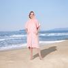 Bata de Baño de Color Sólido de Fibra Ultrafina de Secado Rápido Transfronteriza para Adultos, Bata de Cambio Cálida con Capucha para Playa, Natación, Buceo