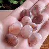 Vino de Flor de Durazno de Jade Seda Dorada de Xinjiang Colgante de Cerradura Ruyi Colgante de Cerradura para Bebé de Doble Cara de Jade Accesorios para Manualidades Colgante de Jade Venta al por Mayor