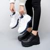 Zapatos de Mujer de Cuero Nuevos Transfronterizos para Mujeres Menudas, Zapatos de Suela Gruesa, Versátiles para Otoño e Invierno 2026, Zapatos Negros que Aumentan la Altura, Zapatos Casuales, Blancos