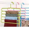 Colgador de Pantalones de Cinco Capas Engrosado Estante de Secado Multicapa para el Hogar Dormitorio Artefacto de Almacenamiento de Color Pantalones Multifuncionales Antideslizantes Creativos