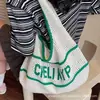 Bolso de Mano Tejido Simple Estilo Coreano Literario para Mujer 2025 Verano Nuevo Retro Hueco con Letra Bolso de Hombro para Axila