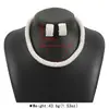 Juego de Collares Gargantilla Corta Versátiles de Perlas Artificiales para Bodas Transfronterizas, Juego de Collares Gargantilla Exagerados y Elegantes, Exquisitos Accesorios de Banquete