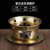 Estufa de Alcohol de Acero Inoxidable Vintage Olla Seca Dorada Cocina Tailandesa Pequeña Olla Caliente Sartén para Saltear con Doble Asa Estufa de Barra Desmontable