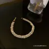 Joyería de Mano Simple Nuevo Diseño Geométrico de Primavera Pulsera de Moda Europea y Americana Sentido Celebridad de Internet Elegante Pulsera de Circonio Personalizada