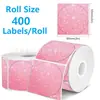 Papel Térmico Adhesivo Redondo 50 mm / 400 Hojas Color Dorado Brillante Transfronterizo Papel para Impresión Térmica Dorado Rosa