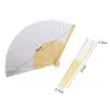 Abanico plegable superficie lisa en blanco abanico de papel blanco abanico plegable fabricante de abanicos plegables en blanco varios abanicos plegables color sólido bambú hecho abanico de papel en blanco