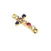 Conector de Pulsera de Diosa con Circonita Microincrustada Cruz Ángel Accesorios para Hacer Pulseras DIY