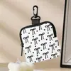 Cartera para Monedas con Estampado de Lazo, Bolso de Almacenamiento Impermeable de Cuero Artificial, Estuche Multifuncional Mini para Auriculares