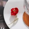 Broche de rosa vermelha de alta qualidade amor quente pino anti-exposição de alta qualidade acessórios de roupa corsage presente