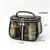 Bolsa de cosméticos de PVC transparente, impermeable, gran capacidad, bolsa de tocador de viaje portátil, disponible en varios tamaños, con un diseño transparente