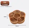 Cesta de Almacenamiento Compartimentada Decorativa Tejida de Bambú Anti-Ratán para Frutas y Verduras, Snacks, Dulces, Artículos Varios del Hogar