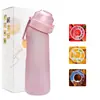 Taza perfumada de 650 ml con diseño de tres anillos y siete anillos, 0 azúcar 0 calorías, Anillo Cui Xiang, hecha de material tritan, resistente a altas temperaturas, taza de agua divertida