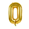 Separado de 40 pulgadas EE. UU.. globo de película de aluminio número 0-9 color dorado y plateado azul en polvo cuerpo delgado decoración de fiesta