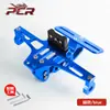 Acessórios modificados para motocicleta quadro de placa de licença de motocicleta elétrica quadro de placa de licença de aeronave quadro de placa de licença traseira de motocicleta elétrica quadro de placa de licença modificado com luzes LED