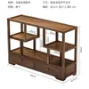 Juego de té de madera maciza de nogal negro norteamericano, soporte para tazas de té, estante de almacenamiento para tetera de arcilla púrpura, exhibición de mesa, estante de exhibición antiguo, estante de almacenamiento