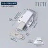 Dispositivo de rebote negro para puerta de gabinete, doble manija sin contacto, dispositivo de rebote oculto, magnético simple, de empuje táctil, dispositivo de rebote para puerta de gabinete