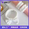 Diadema de Lazo Transfronteriza Banda para el Cabello Pulsera Absorbente para Lavado Facial Diadema de Felpa de Color Sólido Personalizada al por Mayor