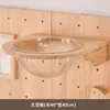 Accesorios DIY para Marco de Escalada para Gatos de Tablero Perforado, Casa para Gatos Montada en Pared de Madera Maciza con Estante Integrado, Escalera de Escalada para Gatos