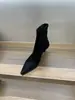Botines de tacón alto, punta fina, gamuza, color caqui, corte ajustado, zapatos de mujer, nueva colección de otoño 2026, botines cortos estilo coreano
