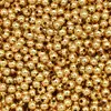 Chapado en Oro Real de 18 Quilates que Conserva el Color, Cuentas Pequeñas de Oro, Cuentas de Cobre, Cuentas Redondas, Cuentas Sueltas, Pulsera de Cuentas Hecha a Mano para Bricolaje, Cuentas Espaciadoras, Accesorios de Joyería