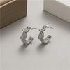 Diy925 Brincos Acessórios Pearl Ear Buckle Cold Wind Advanced Sense Ear Ring Temperamento Brincos Agulha de Prata Atacado