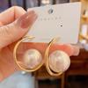 Advanced Design Sense Exagerado Atmospheric Pearl Brincos 2024 Novos brincos de prata elegantes de celebridades da Internet para mulheres