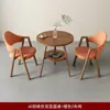 Conjunto de Mesa e Cadeiras Estilo Nórdico Italiano, Combinação de Mesa Redonda, Luxo Leve, Design Moderno Simples, Adequado para Negociações Comerciais, Varanda, Chá de Leite, Lazer, Sala de Estar